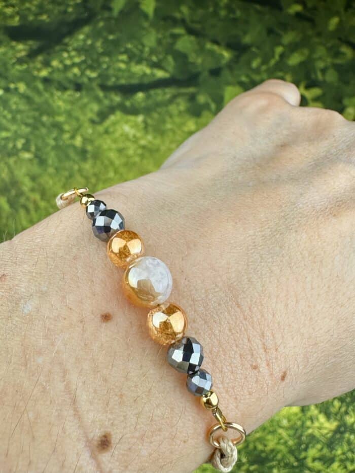 Sunset Aura Achat Silizium Armband - Solar Code – Lichtkraft, Erdung & energetische Klarheit 3 Seelenbewusst