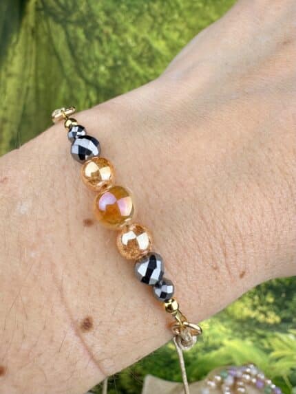Sunset Aura Achat Silizium Armband - Solar Code – Lichtkraft, Erdung & energetische Klarheit