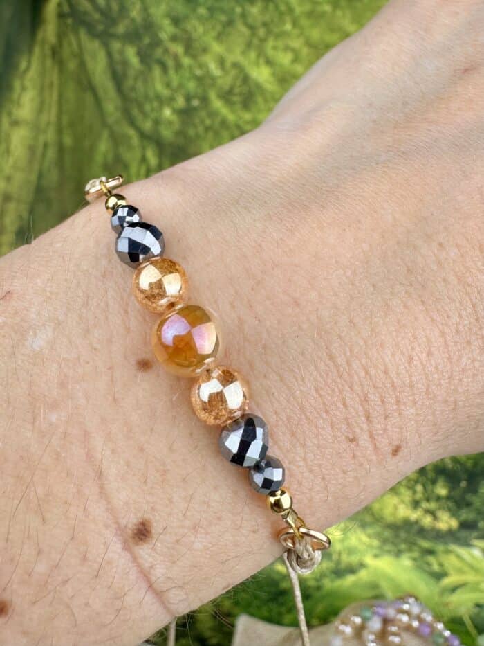 Sunset Aura Achat Silizium Armband - Solar Code – Lichtkraft, Erdung & energetische Klarheit 1 Seelenbewusst