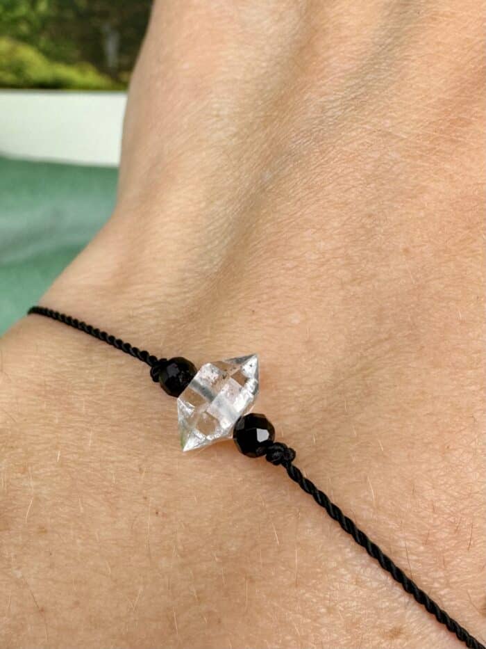 Seelenkristall Armband - Herkimer Diamant Turmalin - schwarz 4 Seelenbewusst