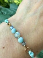 „Ocean Light“ – Edelstein Armband mit Labradorit & Larimar - Führung & Transformation – Bild 2