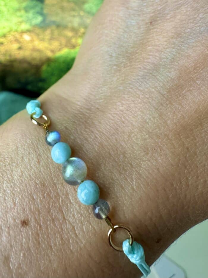 „Ocean Light“ – Edelstein Armband mit Labradorit & Larimar - Führung & Transformation – Bild 1