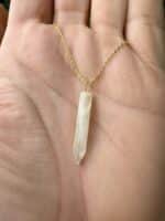 "Moon Clarity" Ceylon Mondstein Spitze mit Kette - Gleichgewicht – Bild 3