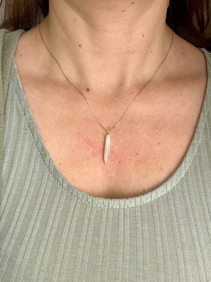 "Moon Clarity" Ceylon Mondstein Spitze mit Kette - Gleichgewicht – Bild 2