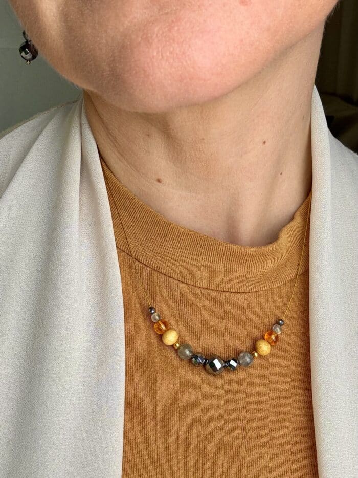 Schmuck-Set „Sonnenglanz“ – Citrin, Palo Santo & Silizium – Bild 12