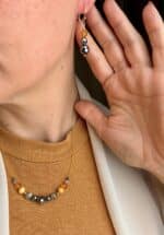 Schmuck-Set „Sonnenglanz“ – Citrin, Palo Santo & Silizium – Bild 3