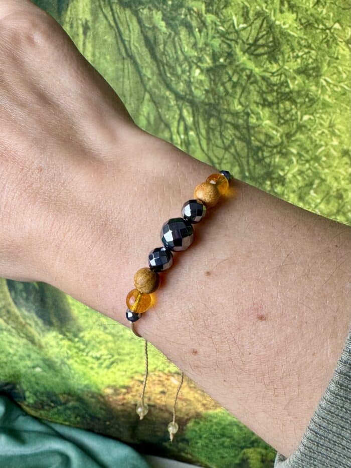 „SoulBalance“ – Duftendes Armband mit Citrin, Palo Santo & Silizium – Bild 3