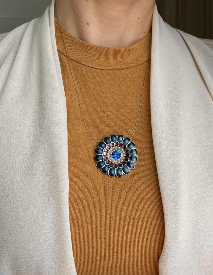 Blue Eye of Light – Amulettkette mit blauem Saphir-Zirkonia – Bild 5
