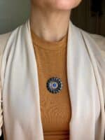 Blue Eye of Light – Amulettkette mit blauem Saphir-Zirkonia – Bild 2